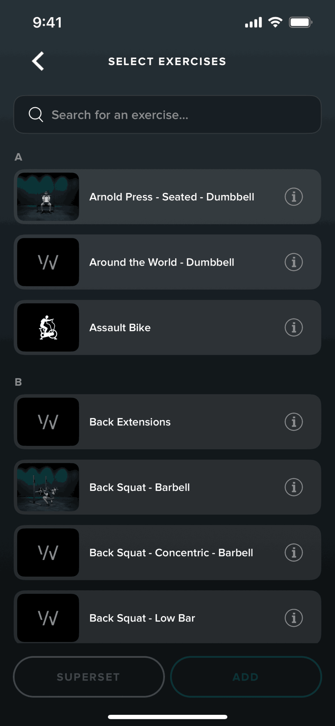 Creating a strength workout on WHOOP (ios) screen 9