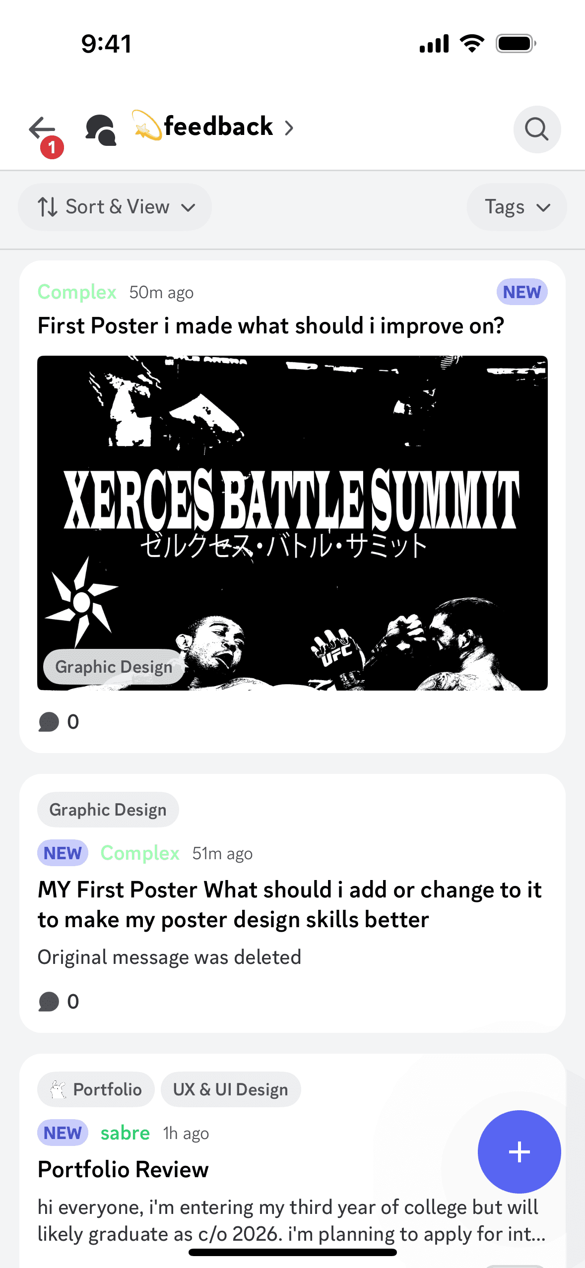 Channel (forum) on Discord (ios) screen 3