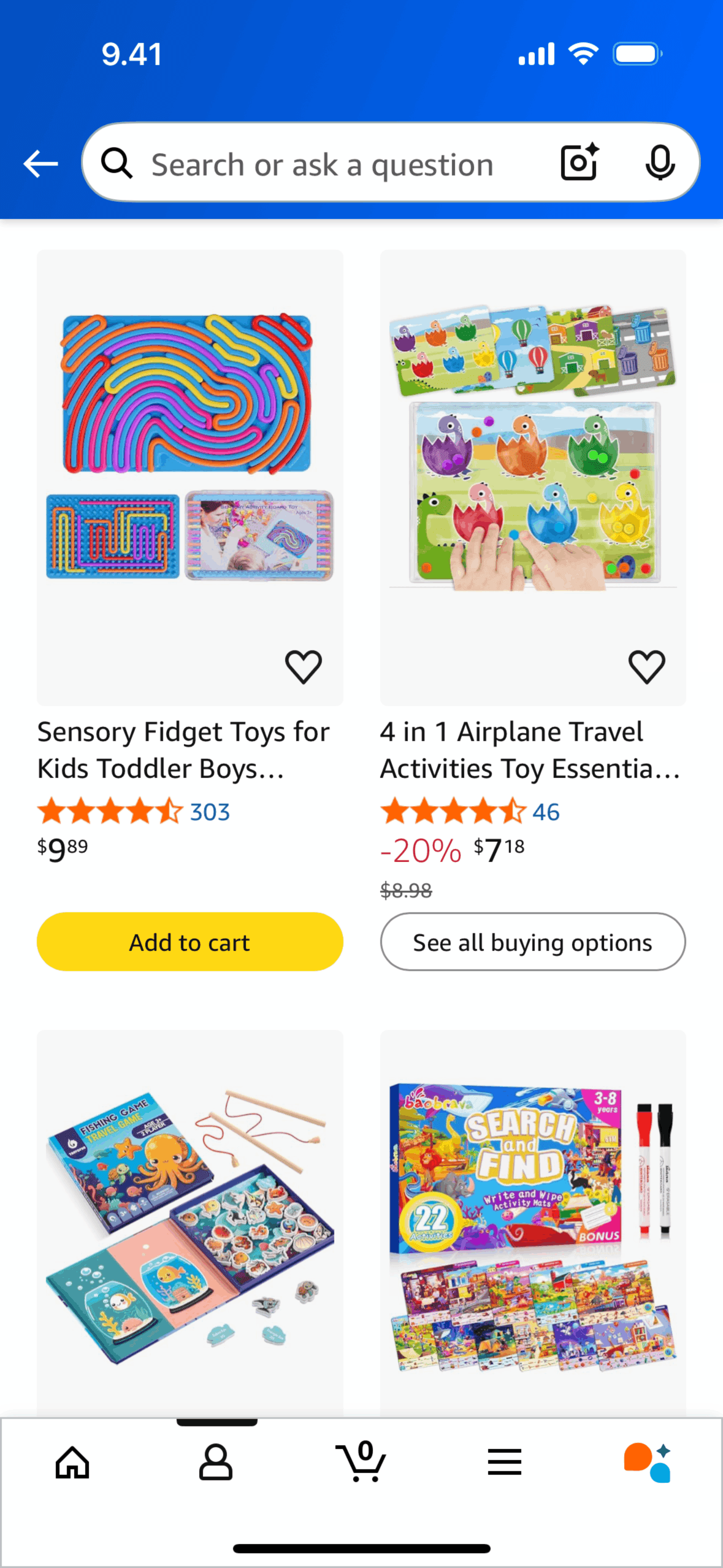 Creating an interest on Amazon Shopping (ios) screen 6