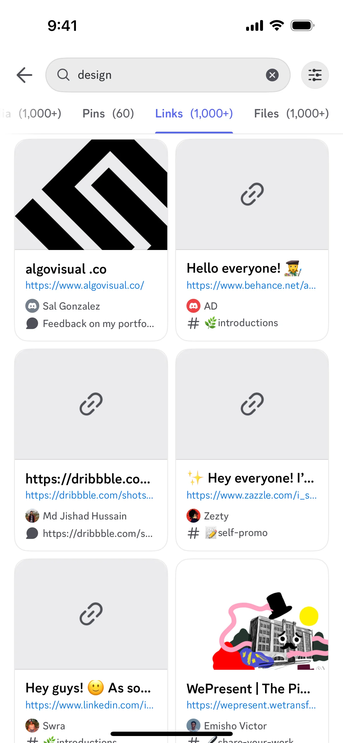 Searching server on Discord (ios) screen 10