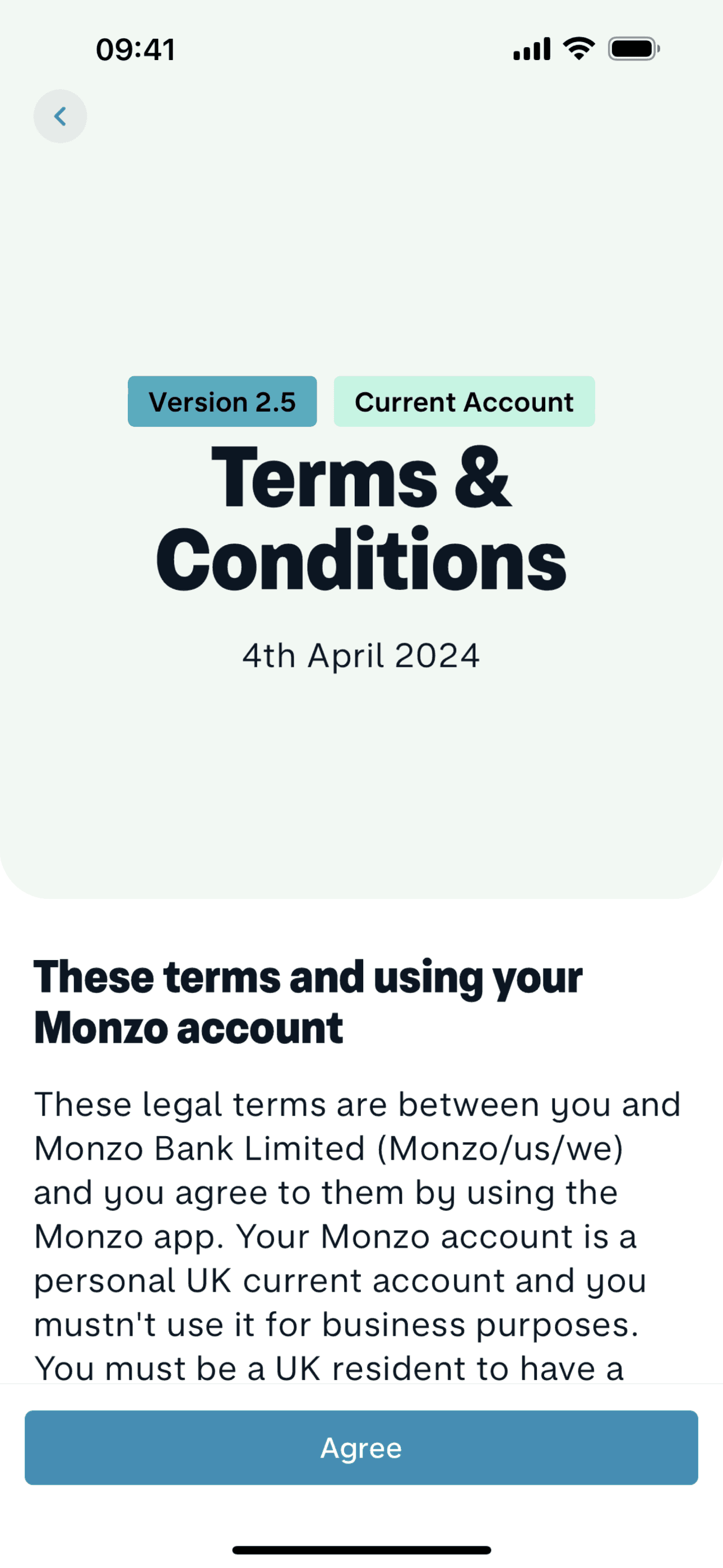 Verifying my identity on Monzo (ios) screen 19