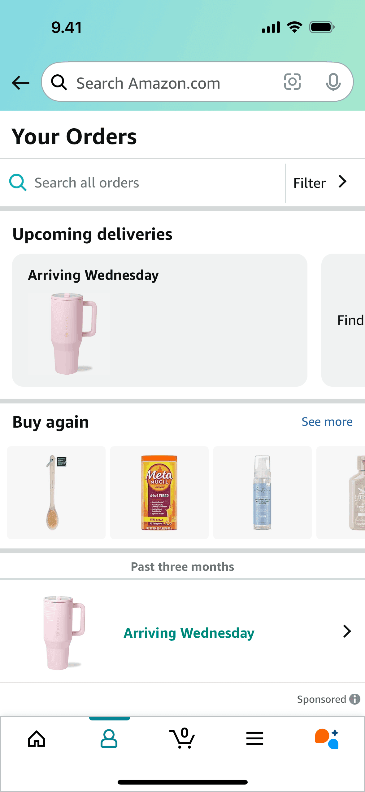 Orders on Amazon Shopping (ios) screen 3