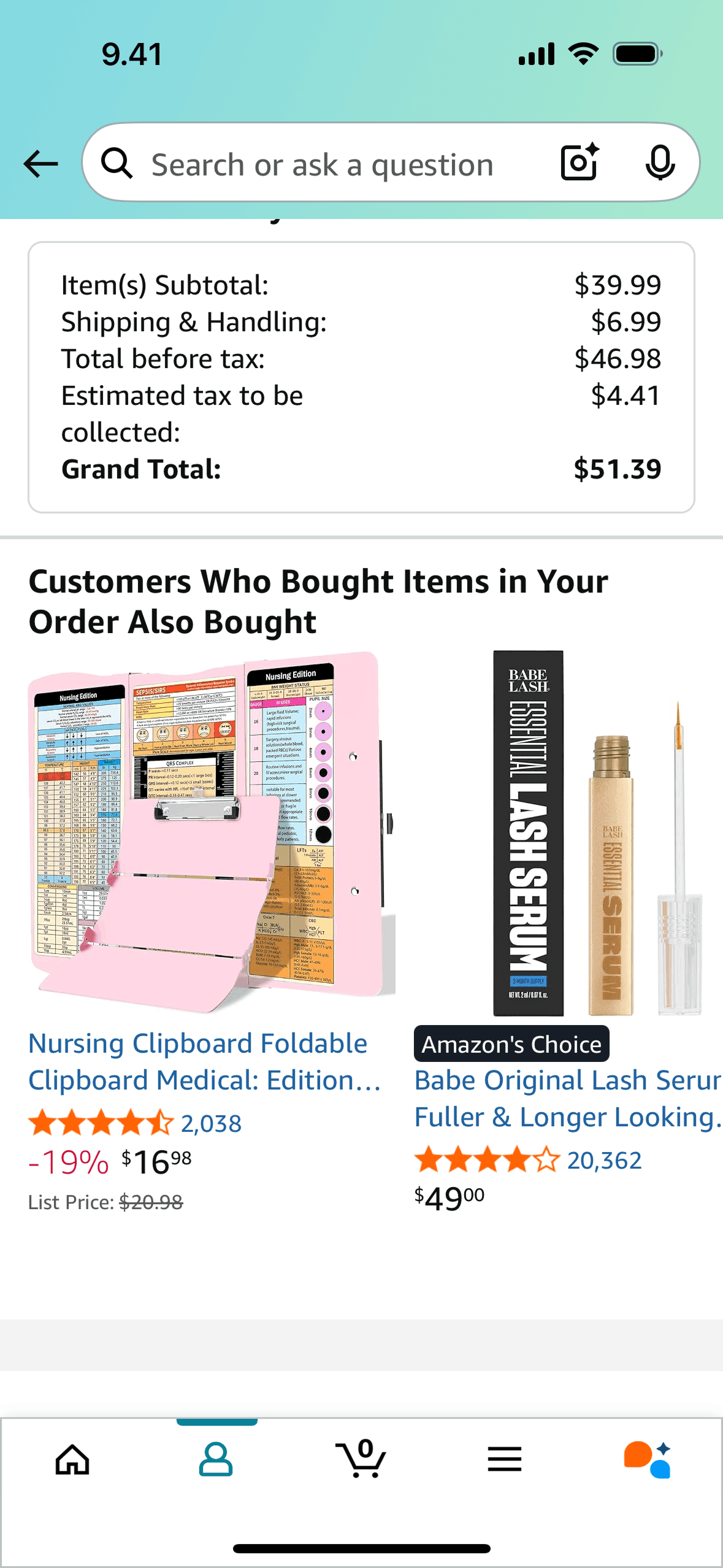 Order detail on Amazon Shopping (ios) screen 6
