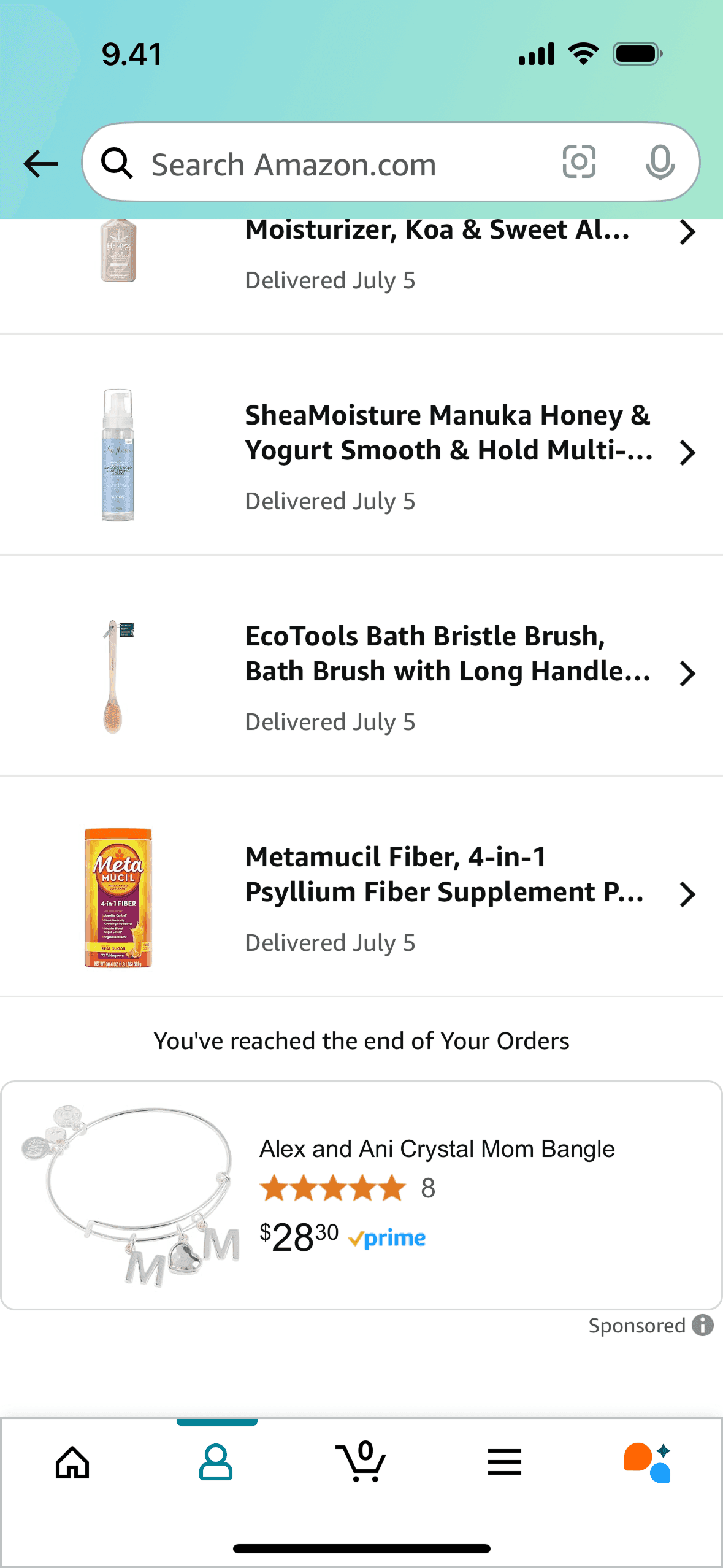 Orders on Amazon Shopping (ios) screen 4