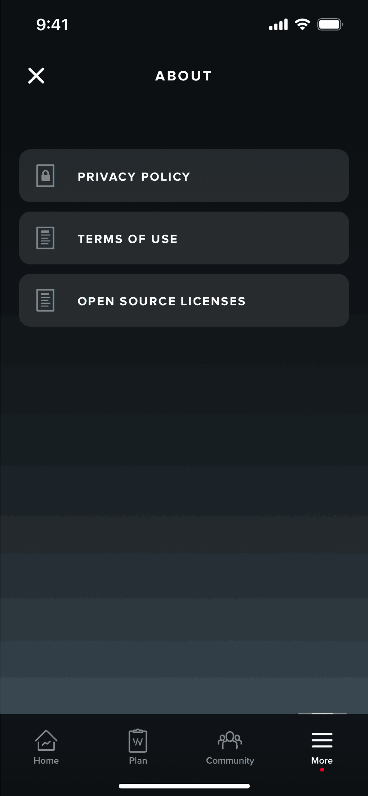 Privacy policy on WHOOP (ios) screen 2