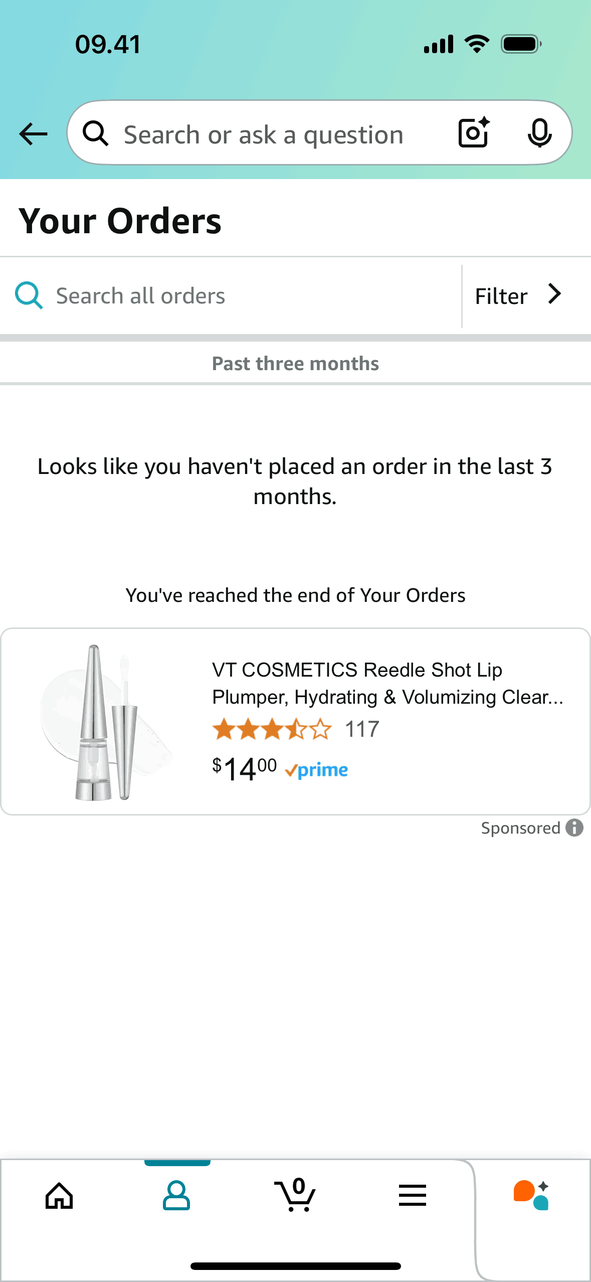 Orders on Amazon Shopping (ios) screen 2